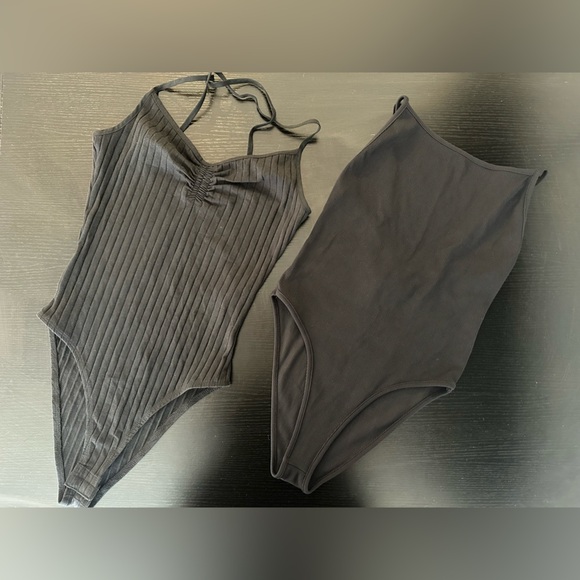 Zara Tops - Zara Black Ribbed and Solid Bodysuits